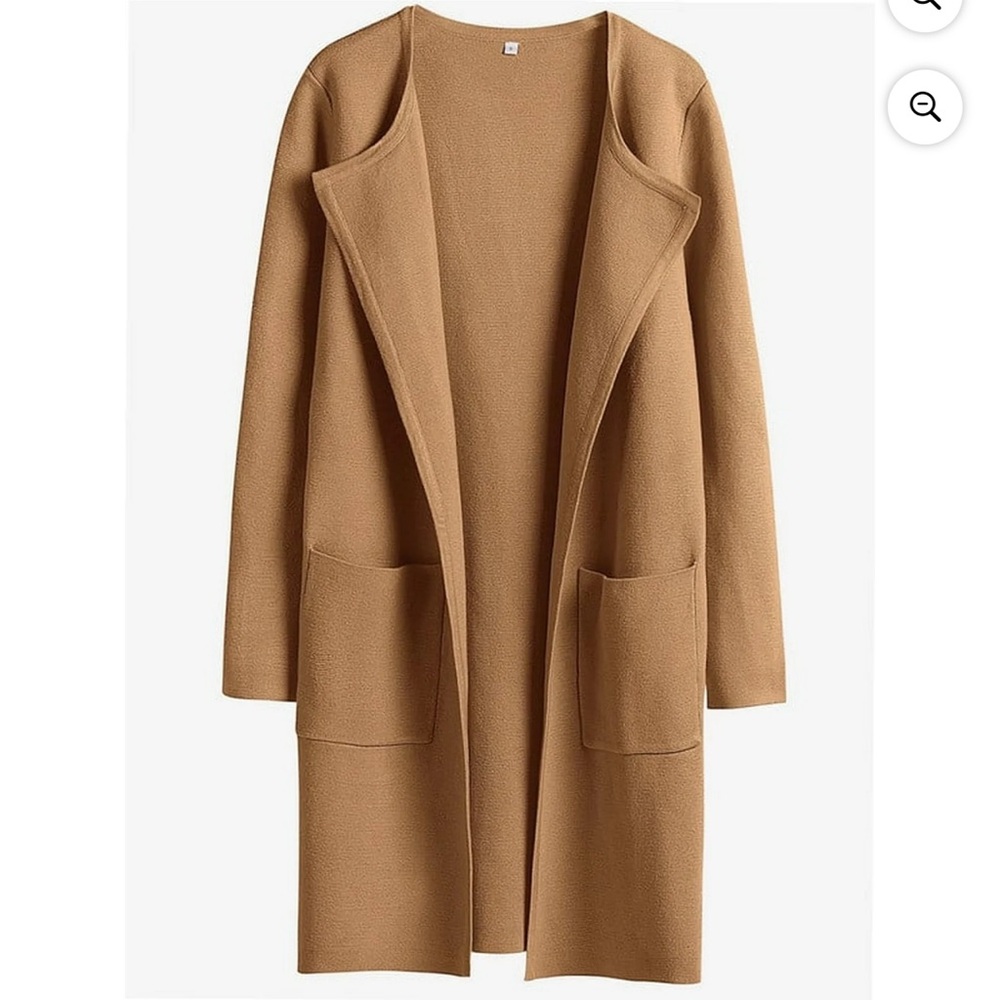 Cardigan Sweater Open Front Knit Long Coatigan Dressy Casual Jacket Coat
